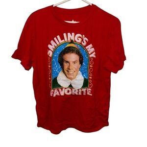 ELF Red Short Sleeve Tee Retro Graphic | XL